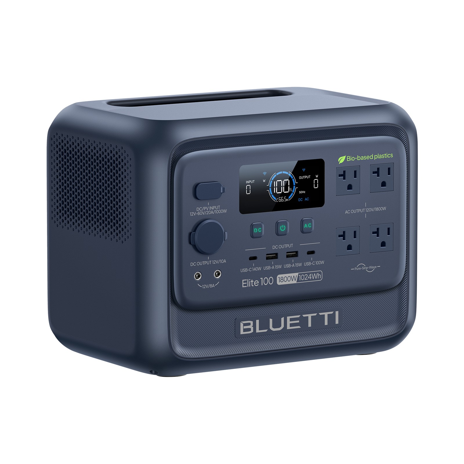 BLUETTI Elite 100 V2 Bio-based 1024Wh 1800W Portable Power Station for Travel