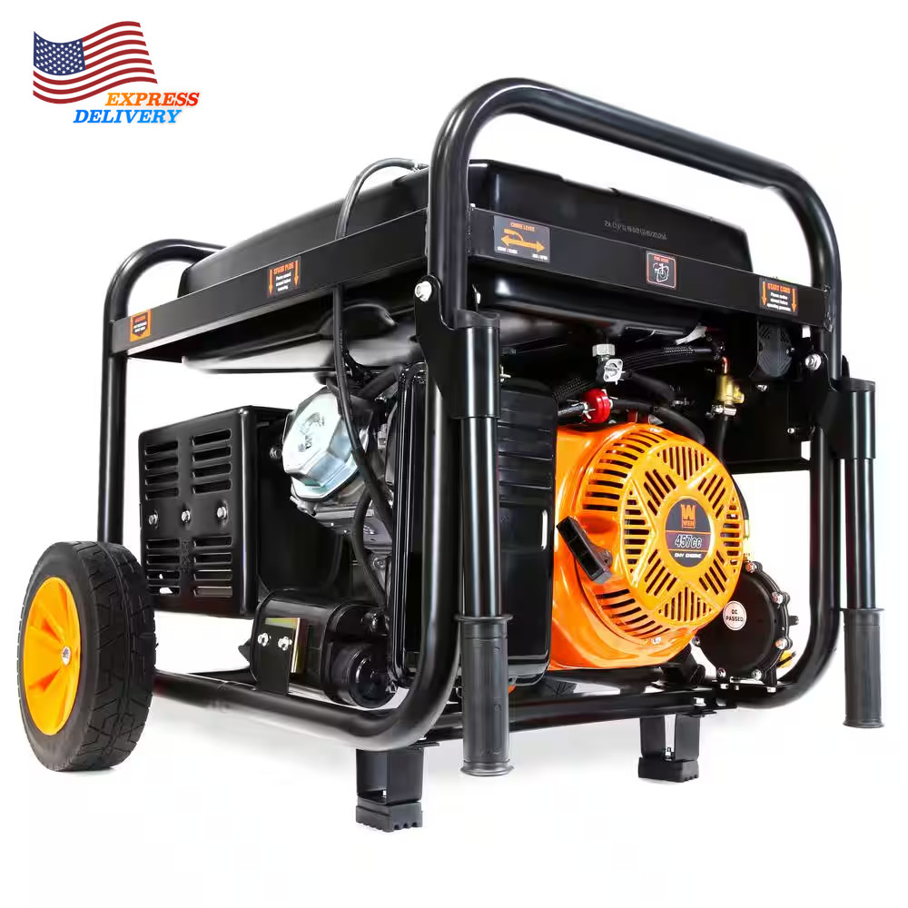 WEN DF1100T Dual Fuel Portable Generator 11000 Watt 120V/240V with Wheel Kit