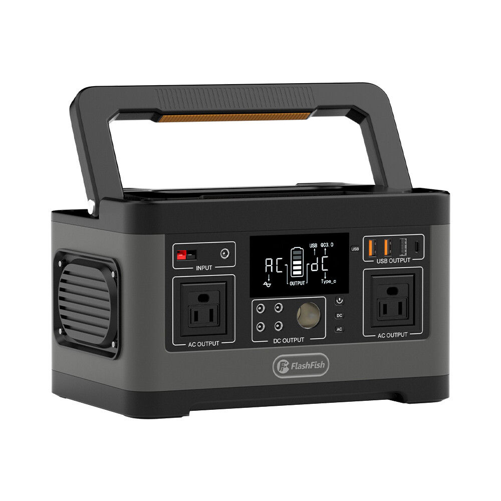 Flashfish Portable Power Station Generator 520Wh/500W for Outdoor/Camping/RV