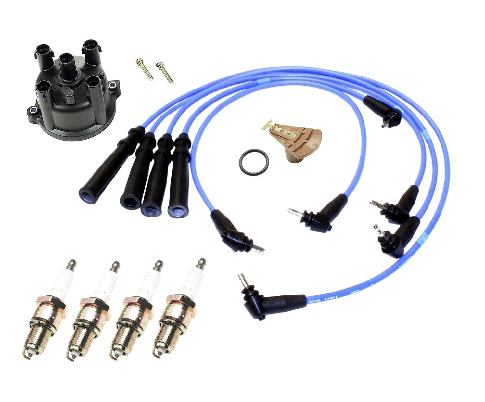 Ignition Tune-Up Kit Spark Plugs & Wires for Toyota Pickup 4Runner 2.4L 22RE …