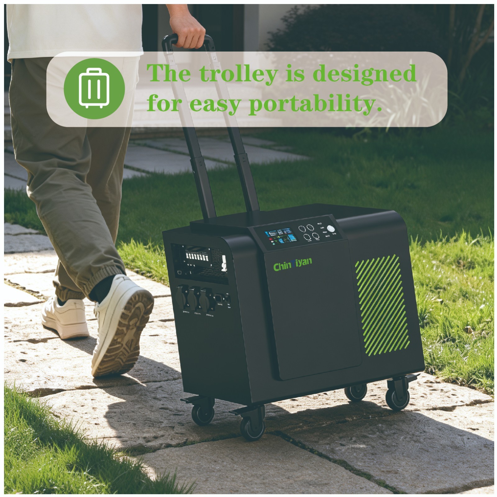 5000W 5210Wh Trolley-Style Portable Power Station For Home and Outdoor Use