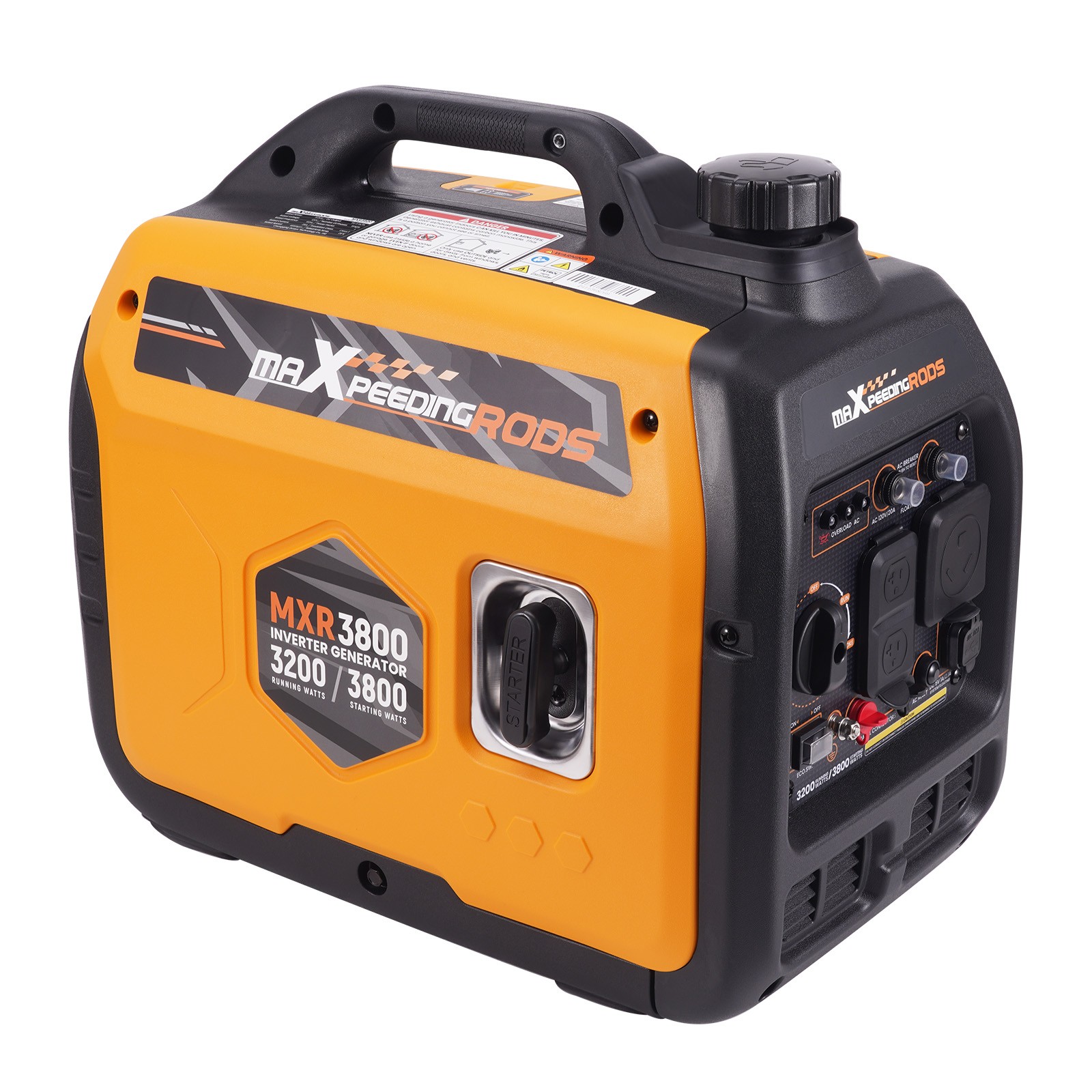 3.8KW Gasoline Portable Inverter Generator Quiet 58 dB Home Backup Emergency