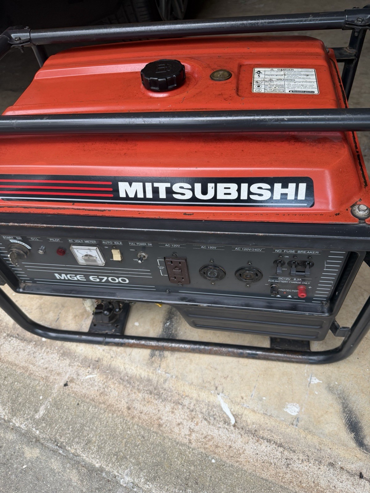 Mitsubishi MGE 6700 generator Oil Sensor Auto Idle AC 120V/240V Red Black