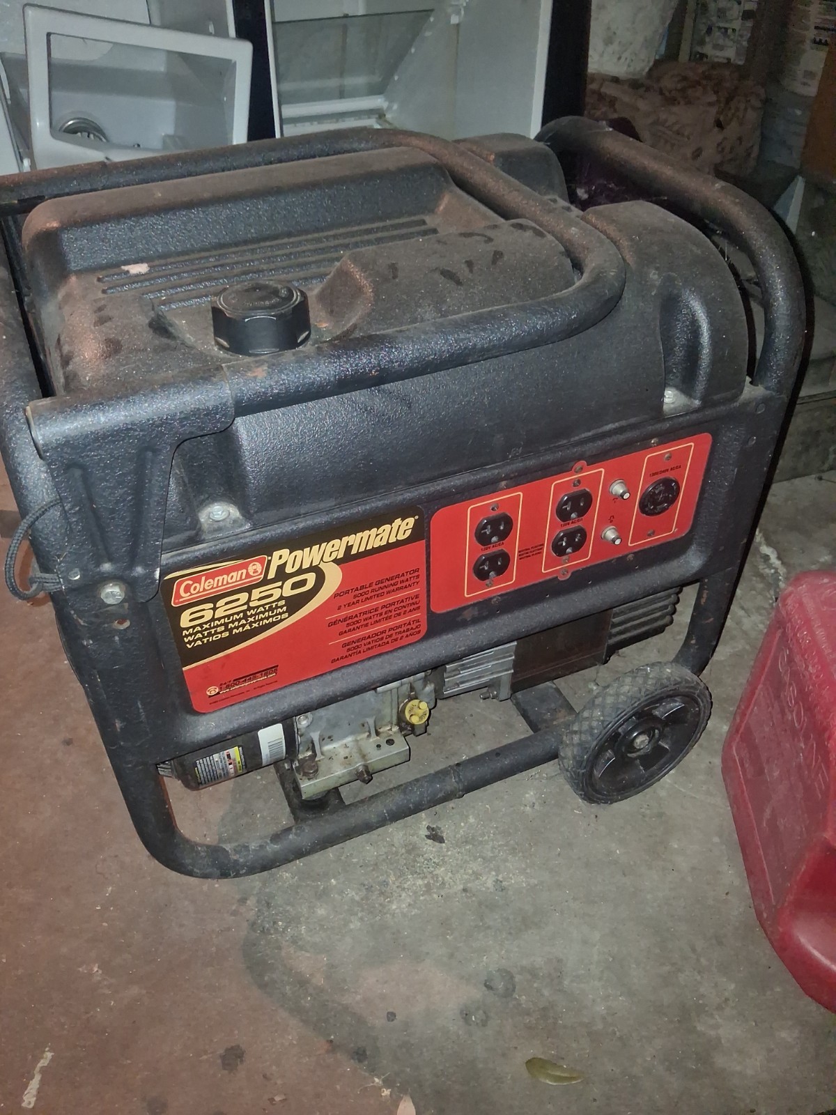 Coleman Powermate 6250 Portable Gas Generator 6250W/5000W GenPower 305