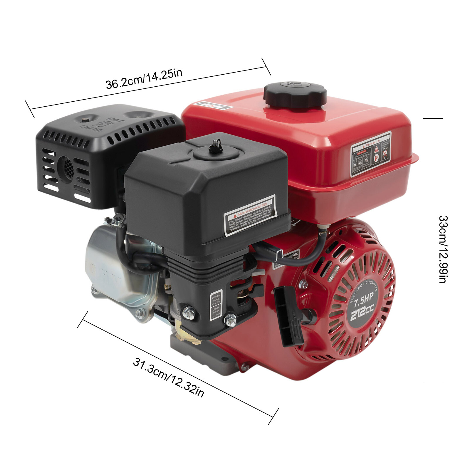 3000w Gas Powered Engine, 7.5 Hp Motor 4 Stroke Gas Powered Portable Engine