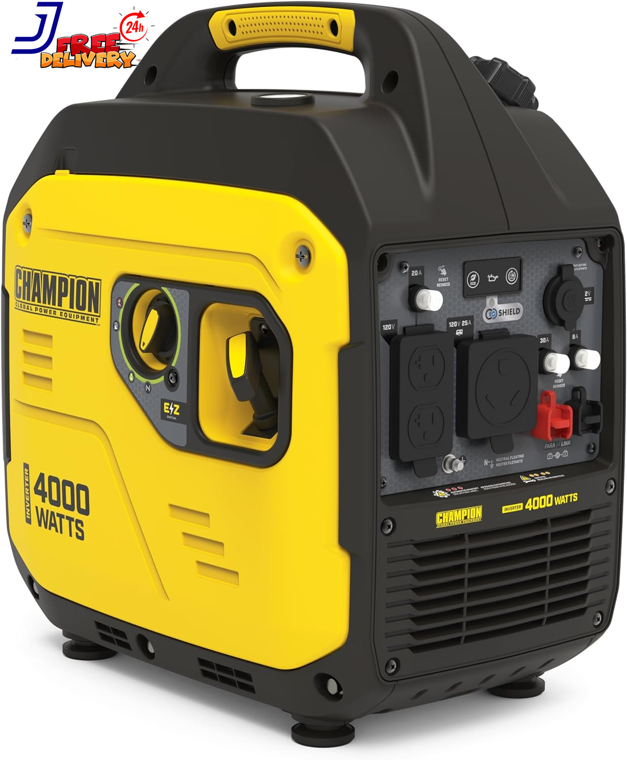 4000-Watt RV Ready Portable Inverter Generator with Quiet Technology and CO
