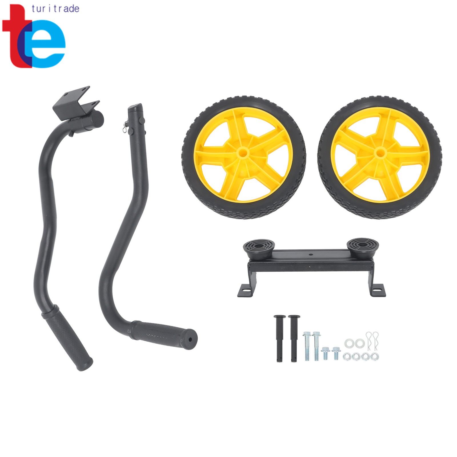 For Champion 2800-4750w W/ Folding Handle + Never-Flat Tires Generator Wheel Kit