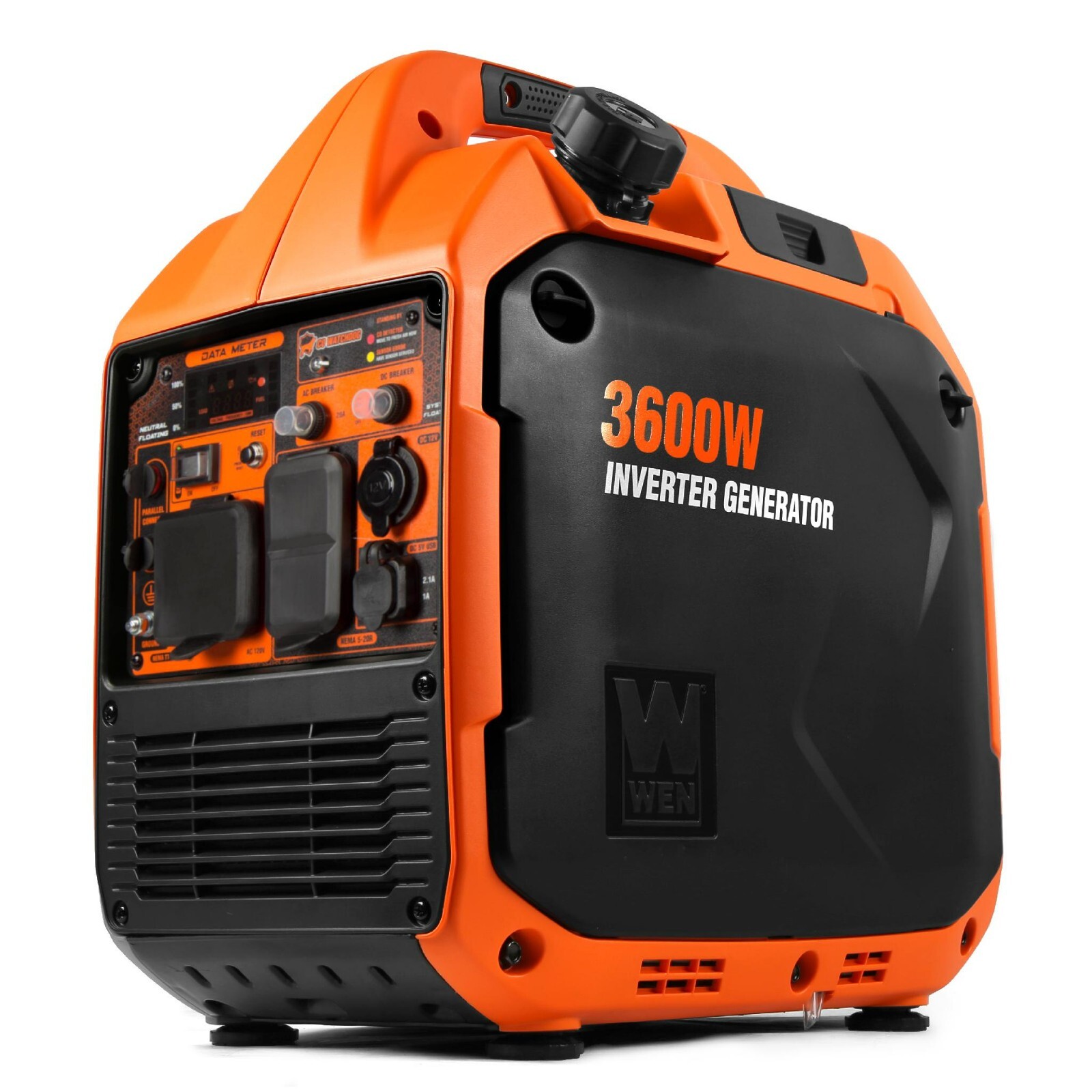 WEN 56360iX 3600W Portable Inverter Generator, RV-Ready/Fuel Shut Off, CO Sensor