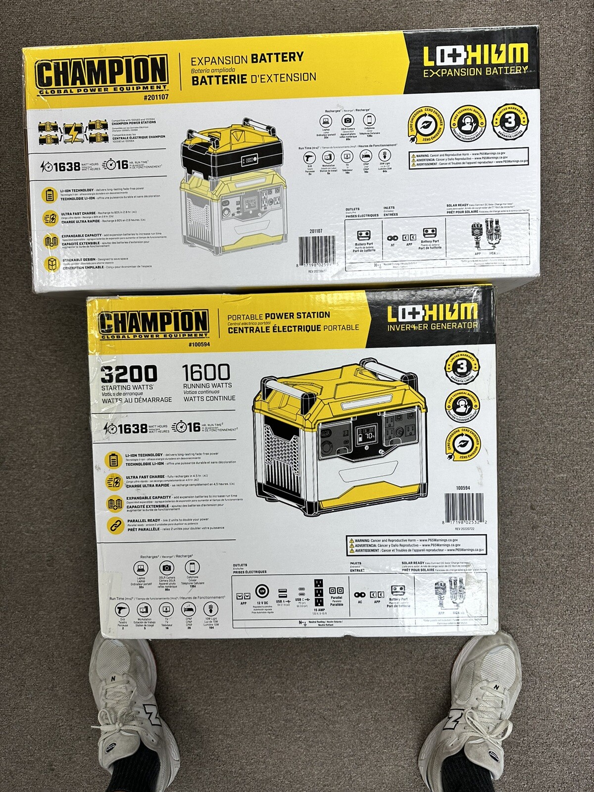 Champion 3200W Li-Ion Portable Power Station w/ Expansion Battery **BRAND NEW**