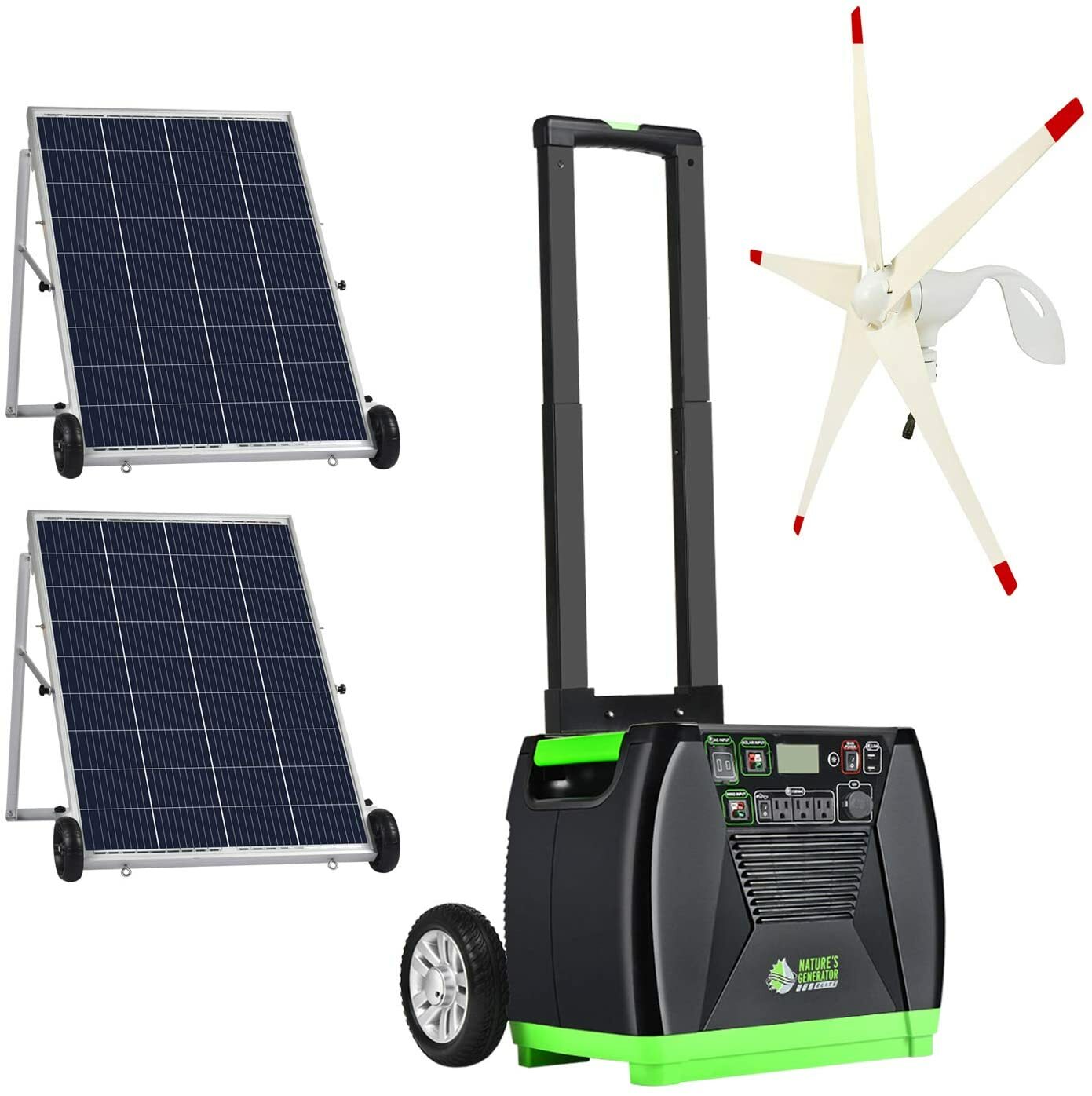 Nature’s Generator Elite Gold – WE System: 100W Solar Panel+Wind Turbine