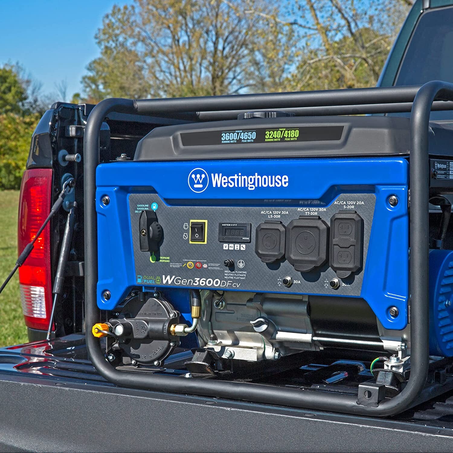 Westinghouse 4,650-W Portable RV Ready Dual Fuel Powered Generator w/ CO Sensor