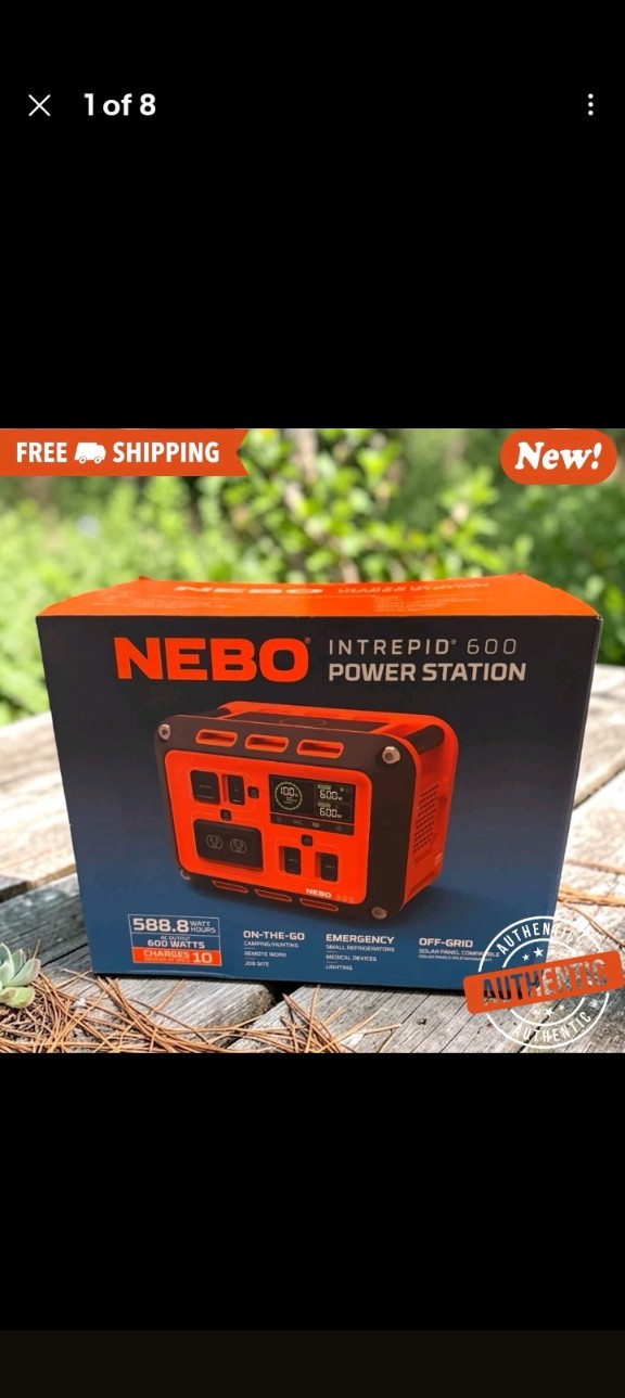NEBO Intrepid 600 Power Station 600W Portable Generator Orange/Black Off-Grid