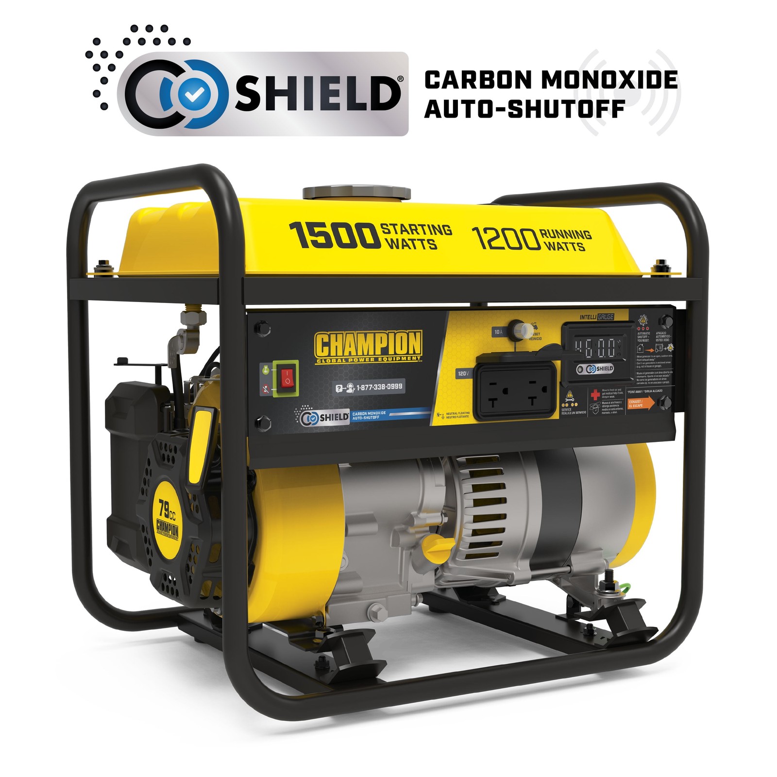 1200 Watt Portable Generator with CO Shield
