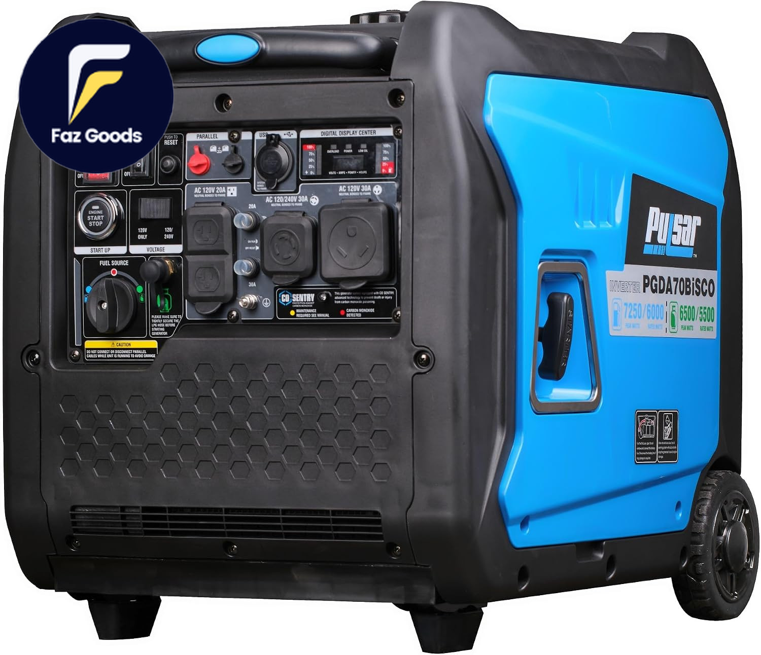 Pulsar 7,250-Watt Super Quiet Dual Fuel Inverter Generator with Remote Start