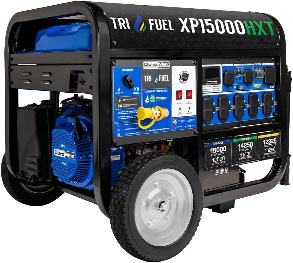 XP15000HXT 15,000 Watt Tri Fuel Portable Home Power Backup HXT Generator w/CO Al