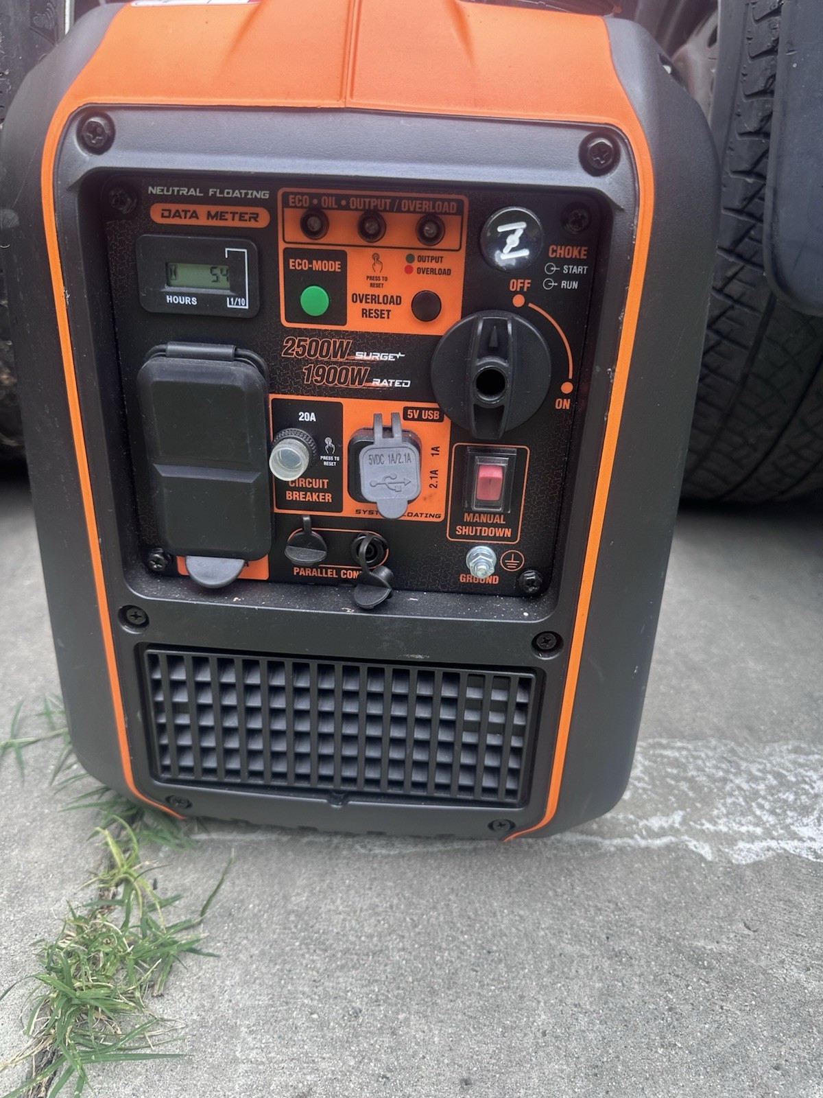 WEN 2500W Inverter Generator Portable Eco-Mode Orange Black Parallel Connection