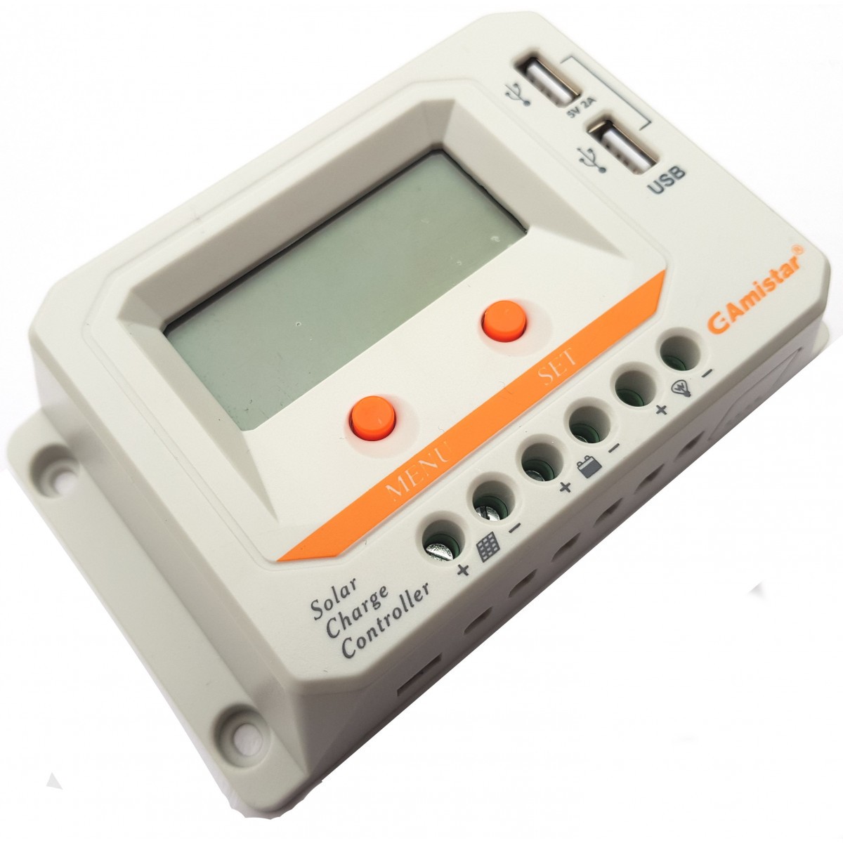 Solar Charge Controller Battery 12/24V 20A PWM Display 2 Outputs USB 2A