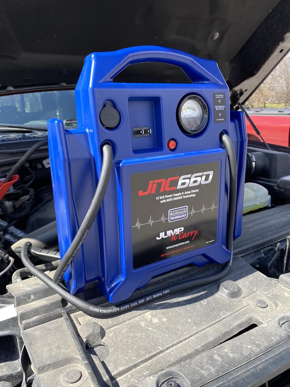 Clore Automotive Jump-N-Carry JNC660 1700 Peak Amp 12 Volt Jump Starter, Blue..
