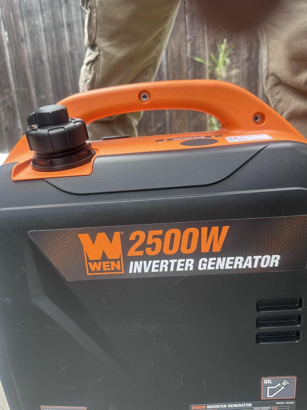 WEN 2500W Inverter Generator Portable Eco-Mode Orange Black Parallel Connection