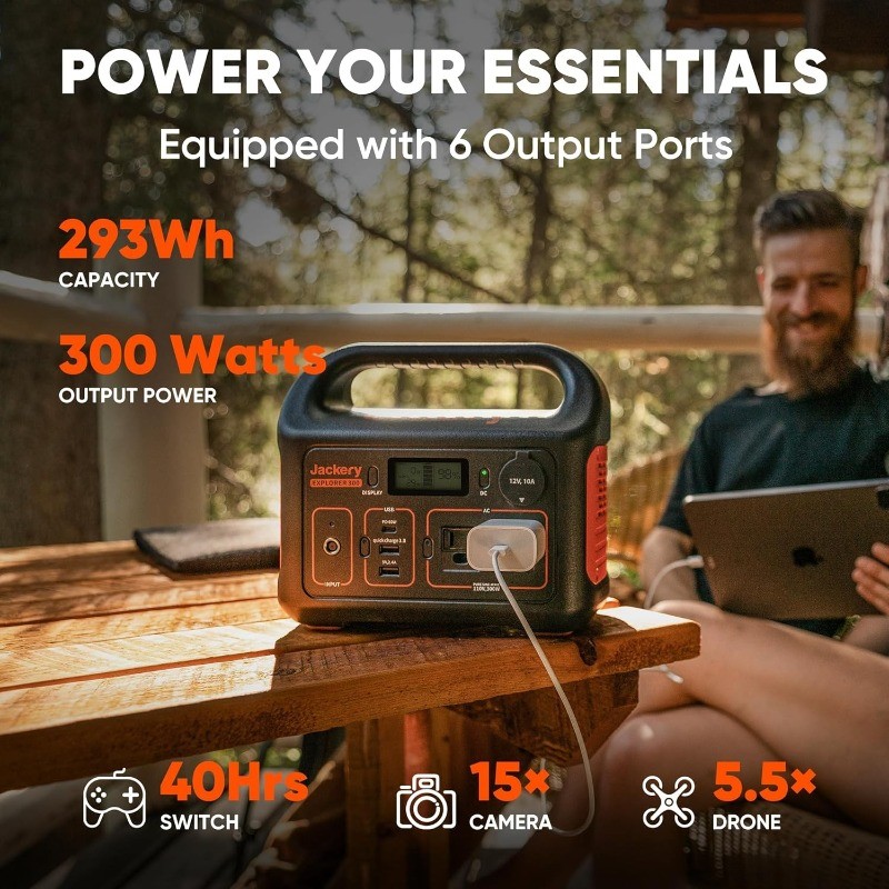 Portable Power Station Explorer 300 293Wh Backup Battery Solar Generator for RV