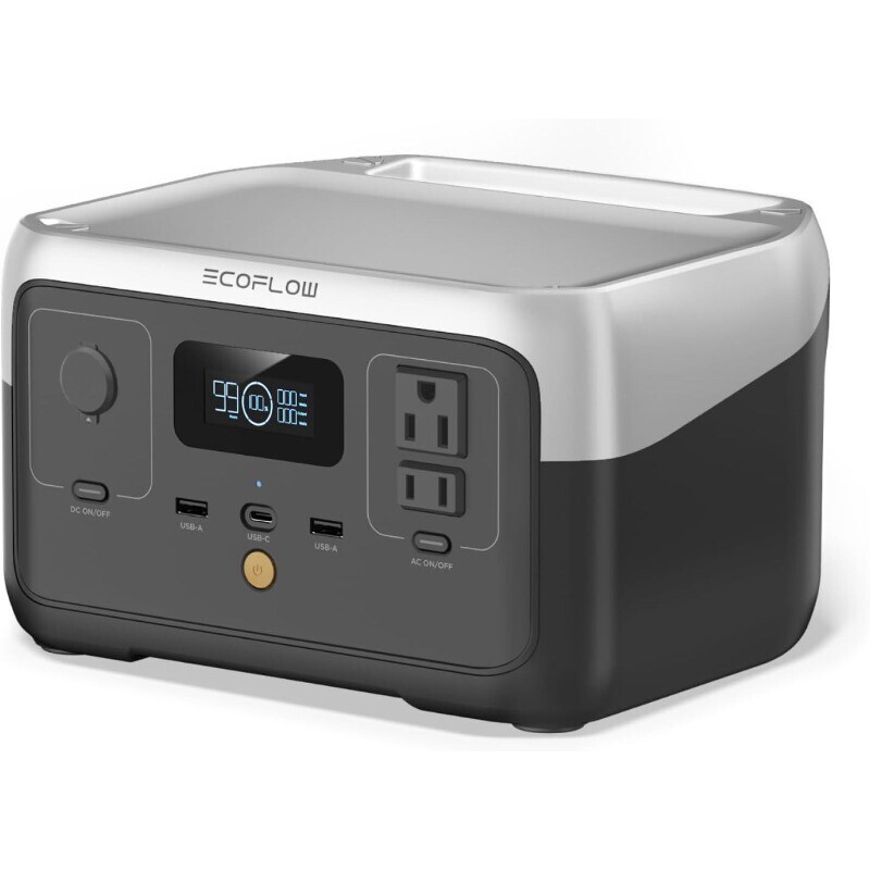 Portable Power Station 256Wh LiFePO4 Battery/1Hour Fast Charging Solar Generator