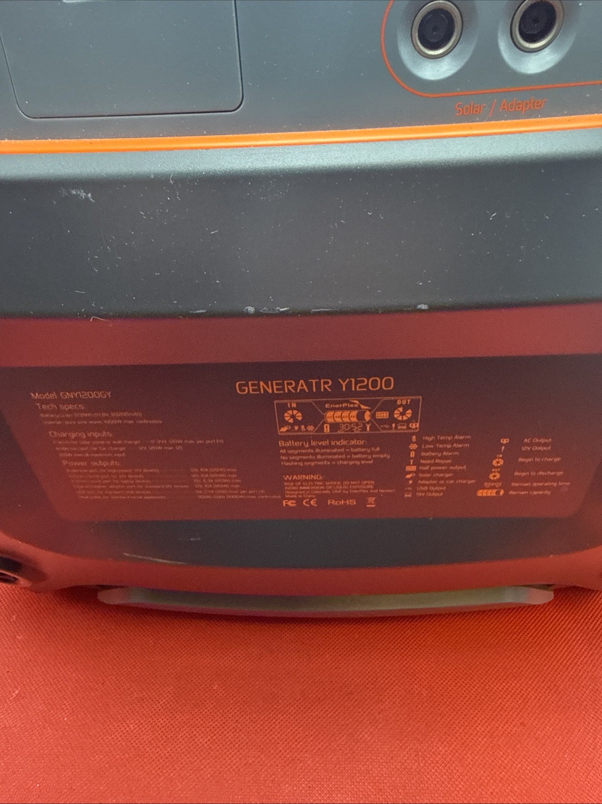 EnerPlex Generator Y1200 Portable Power Station 1200Wh NO Charger Untested