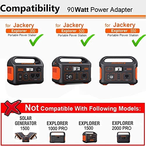 for Jackery 300/500/550 Charger,24V 90W AC Adapter for Jackery Portable Power