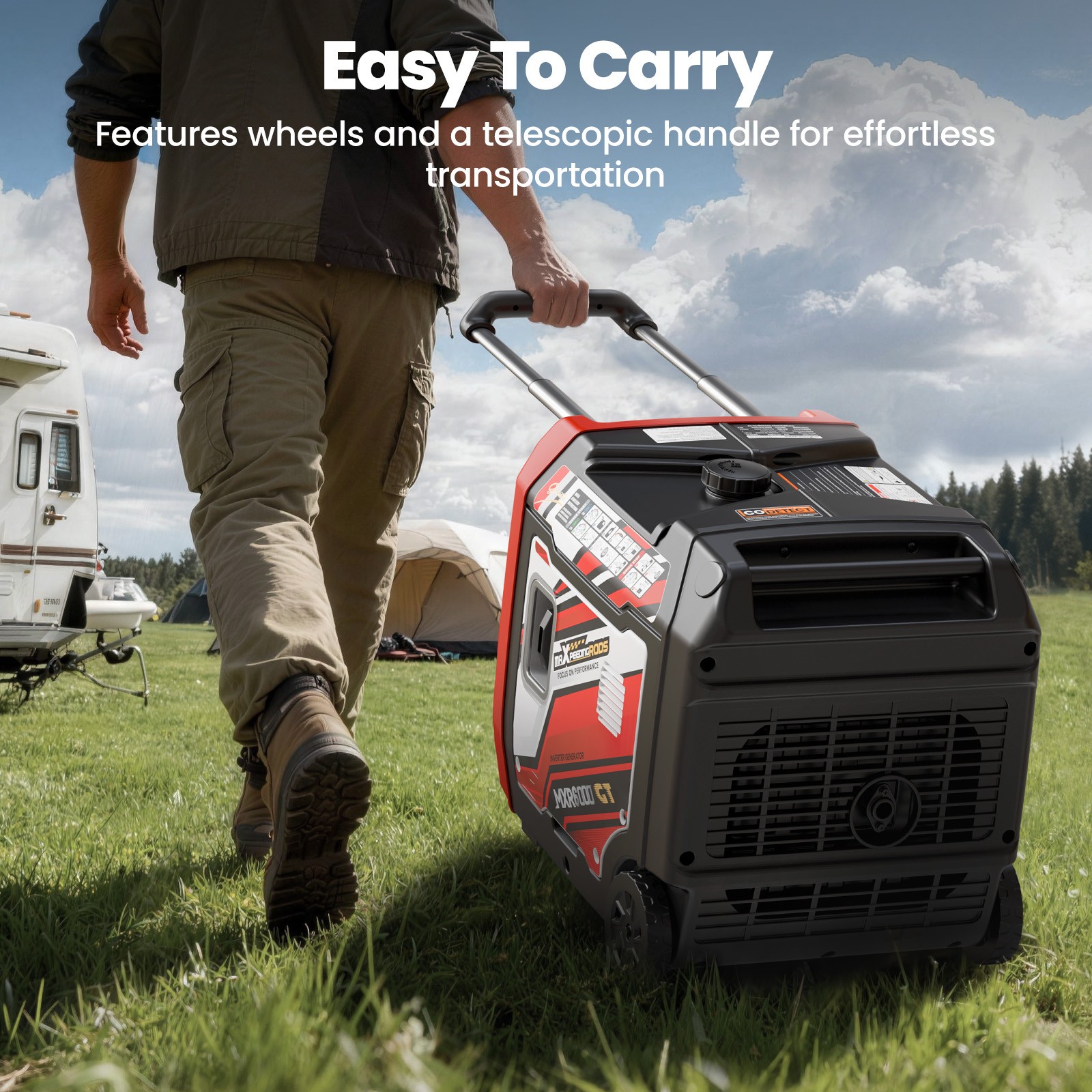 6KW Generator for Outdoor Wedding & Events 6KW, Portable with Wheels, 120V/240V