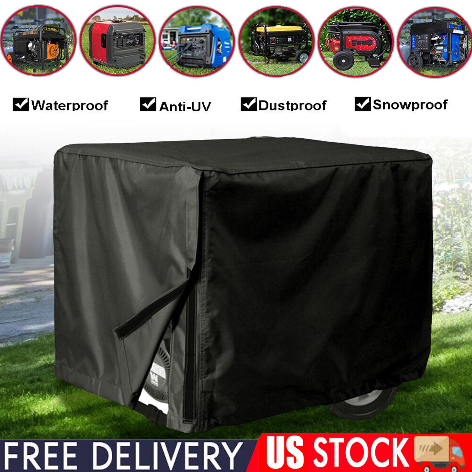 Heavy Duty Waterproof Universal Generator Cover for 5000-10000wat