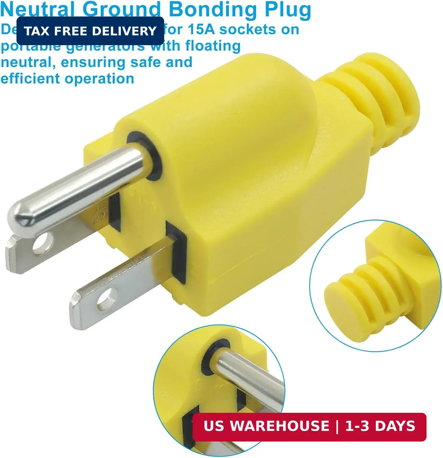 Neutral Ground Bonding Plug, 2Packs for Floating Neutral Systems with Surge Prot