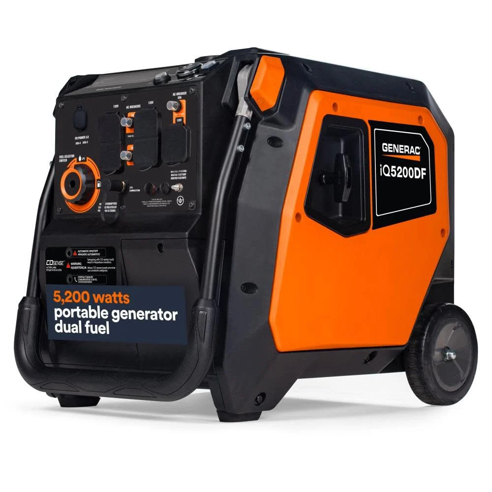Generac Iq Series 5,200 Watt Dual Fuel 49-State Portable Inverter Generator