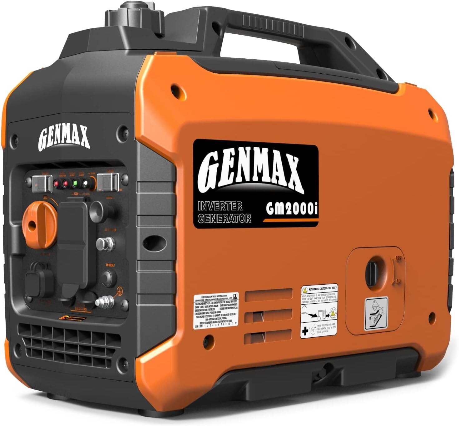 Lightweight 34 lbs Gas Generator with CO Safety Features for Home and Camping