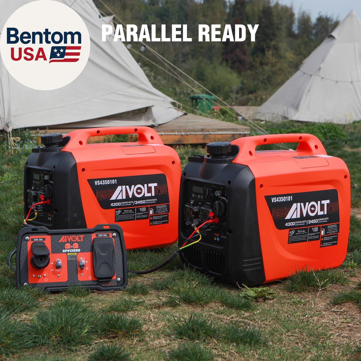 Inverter Generator 4300W Gas Powered Portable Super Quiet Outdoor Generator RV R