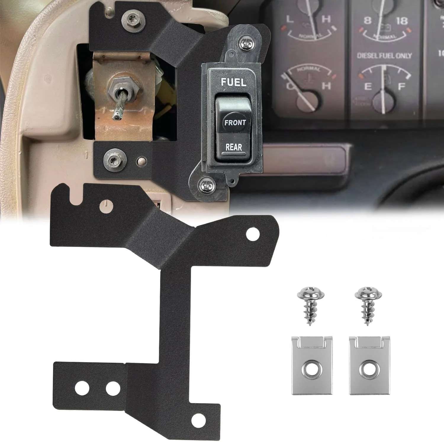 Back Window Dual Fuel Tank Switch Repair Bracket Compatible with 1992-1997 OBS F