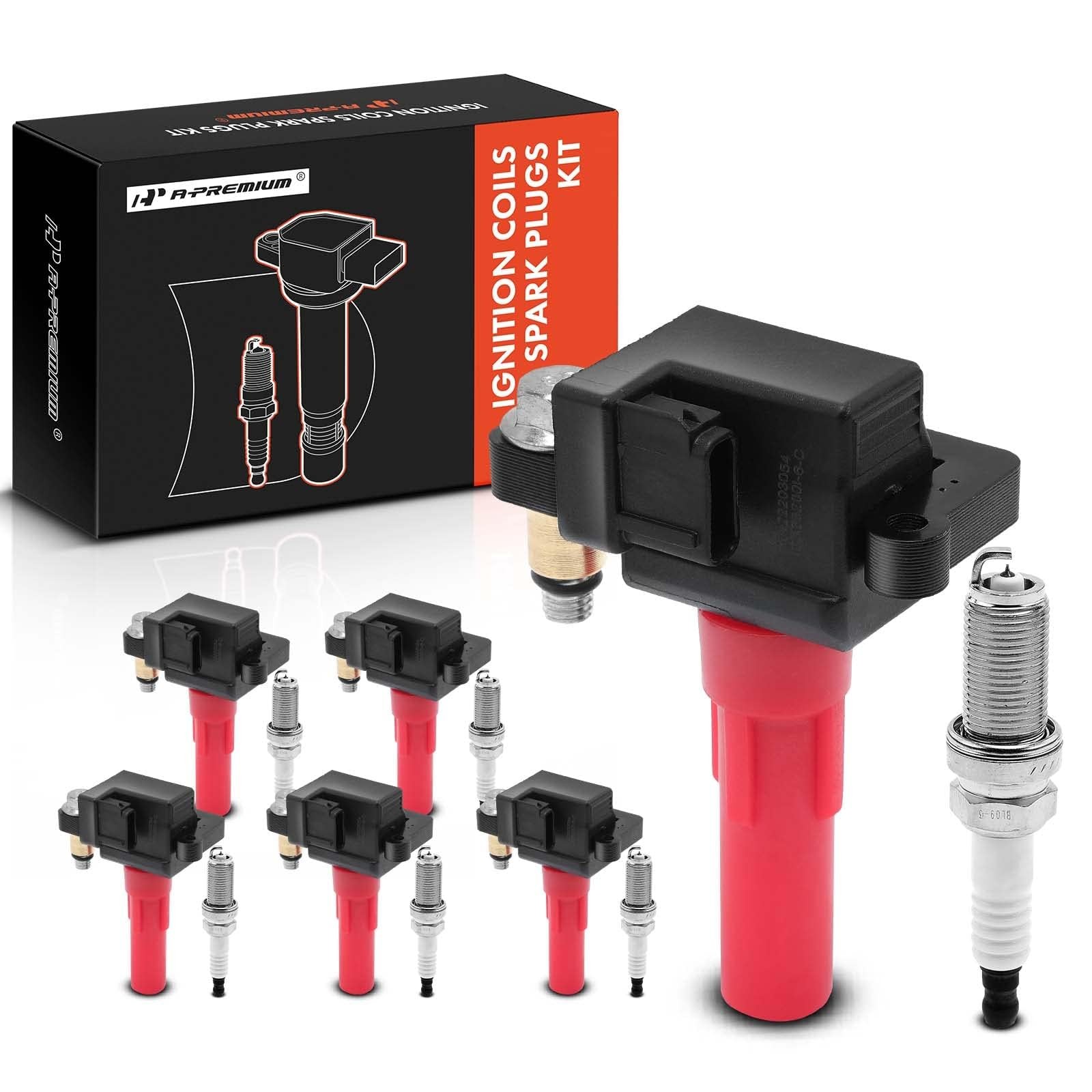 Set of 6 Ignition Coil Pack and Iridium Spark Plugs Compatible with Subaru Ou…