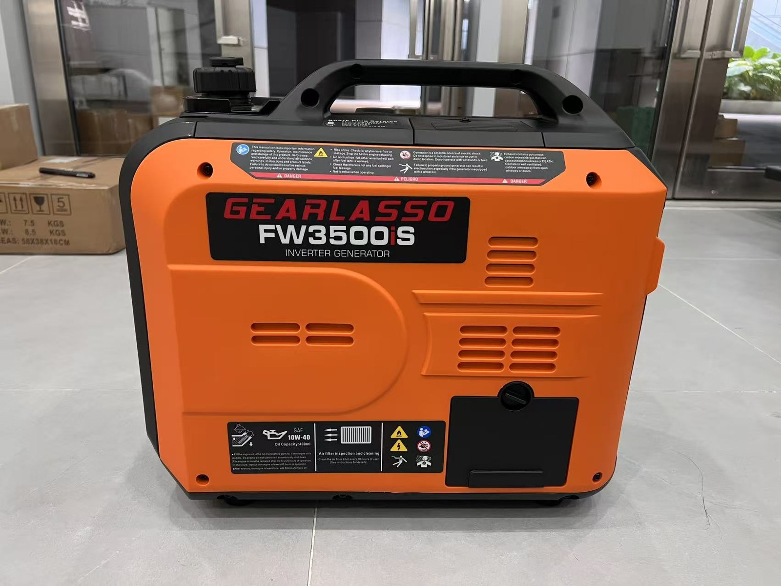 5000W Portable Inverter Generator Gas Powered Quiet for Home Backup Construction