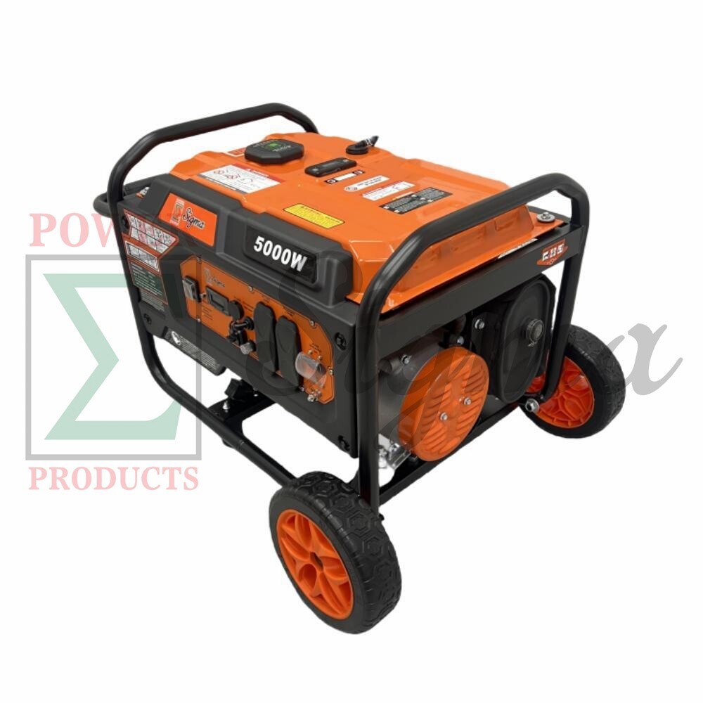 Sigma 5000 Watts Open Frame Gas Generator with CO Alert