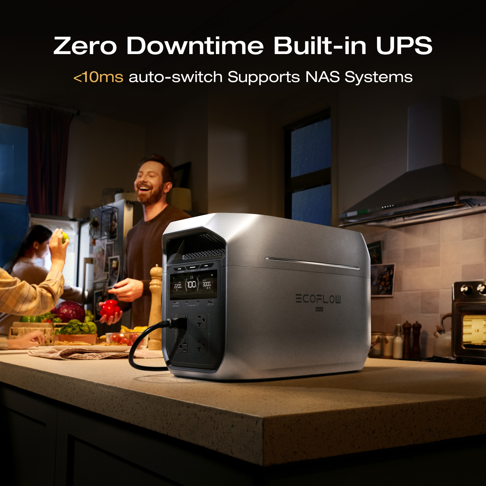 EcoFlow DELTA 3 Max Plus 2048Wh Portable Power Station with 4000Wh Extra Battery