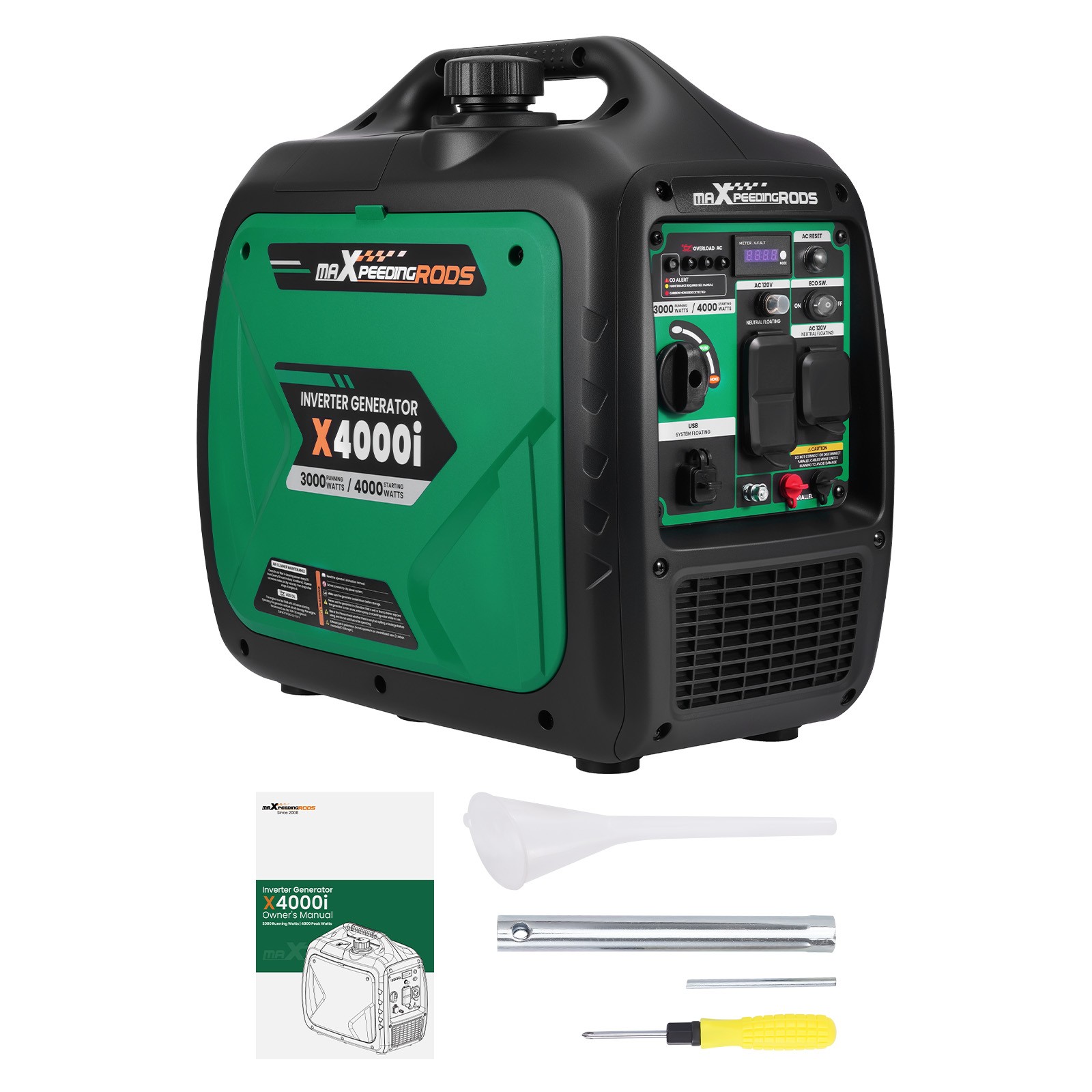 4000W 24kg Portable Gasoline Inverter Generator Eco Quiet For Outdoor Party