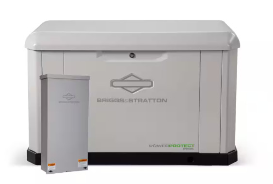 Briggs PowerProtect 26kW Standby Generator w/200 Amp Automatic Transfer Switch