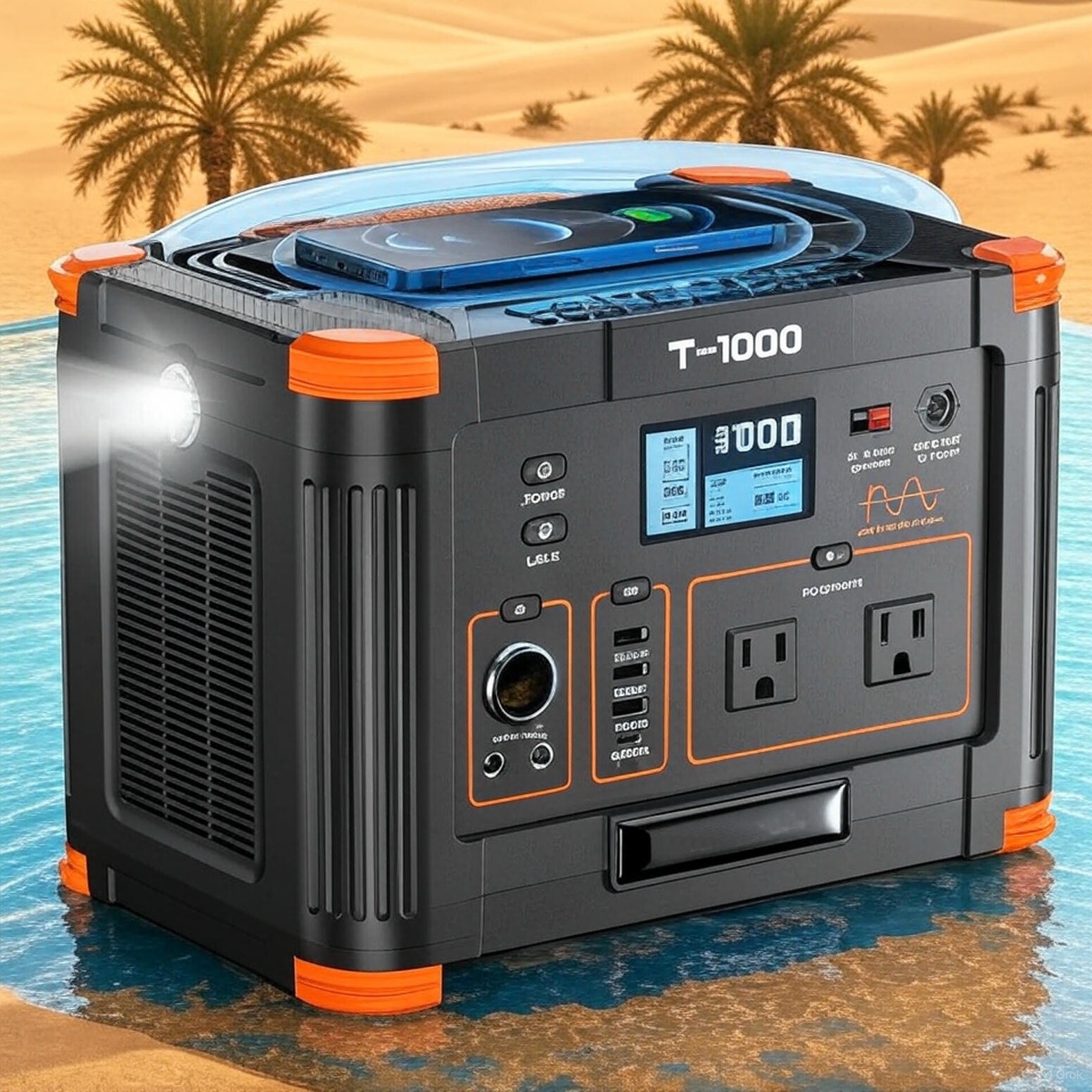 1000W 500W Portable Solar Generator Station Battery Power Bank
