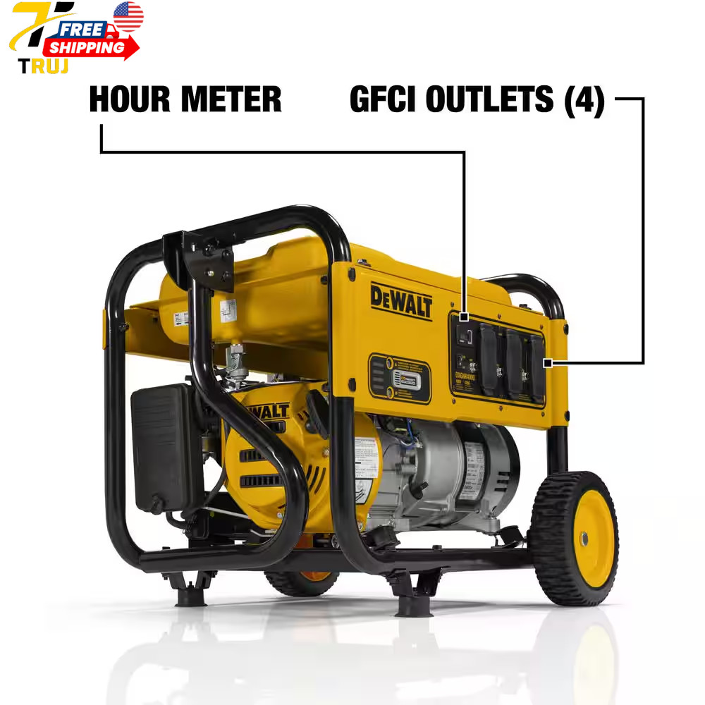Gas Powered Portable Generator with Idle Control 4500 / 4000 Watt DXGNR4000 NEW