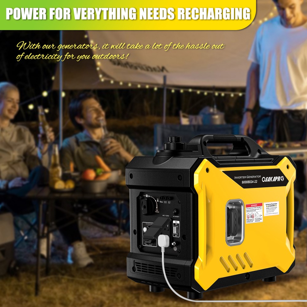 2000W Portable Inverter Generator – 68db Ultra-Quiet & Lightweight
