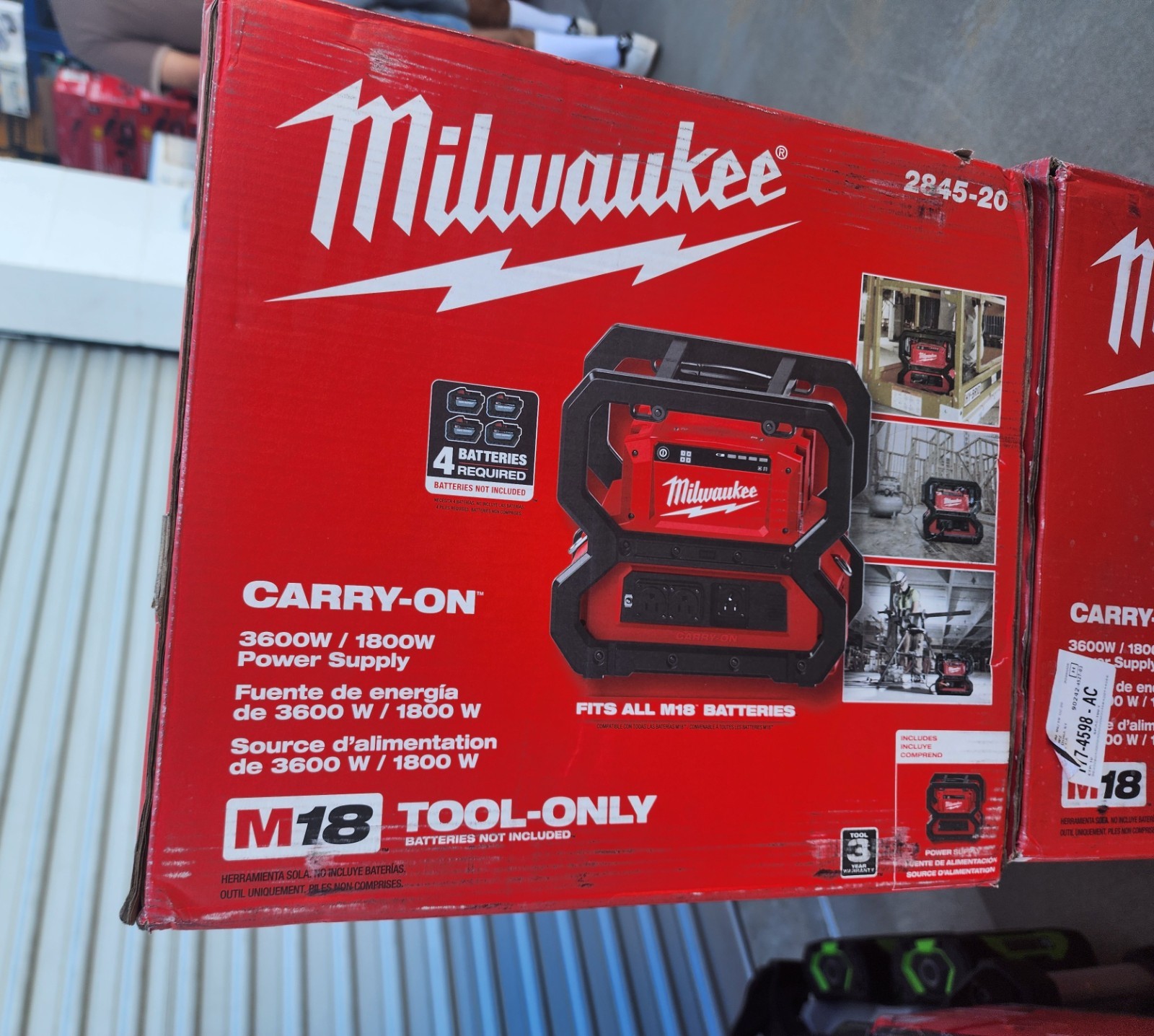 Milwaukee M18 2845-20 M18 CARRY-ON 3600W/1800W Power Supply (Tool Only, New)