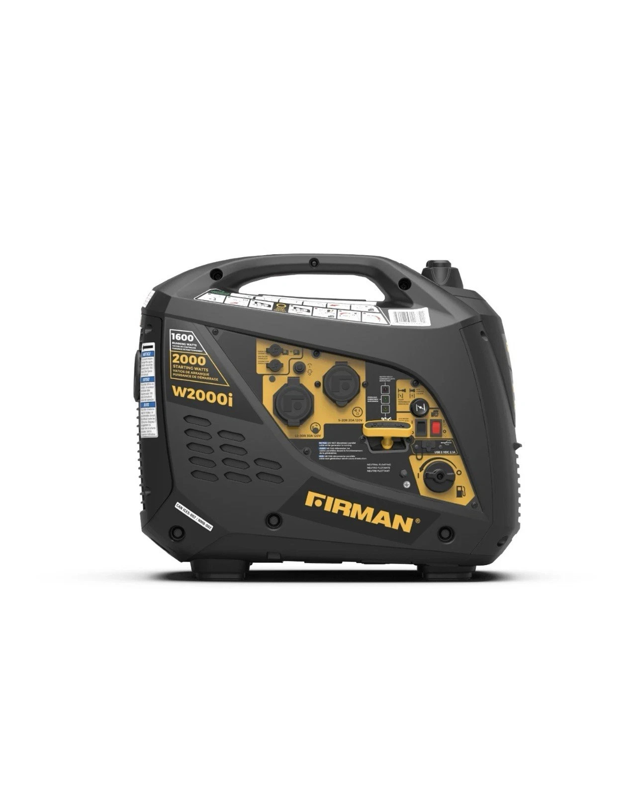 FIRMAN W01682F 2000/1600 Watt Recoil Start Inverter Generator – Refurbished