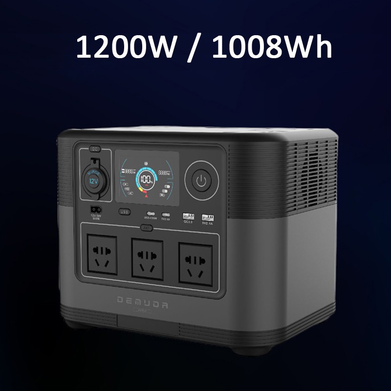 1200W Portable Mobile Power Station Supply Bank Outdoor Camping Backup Battery