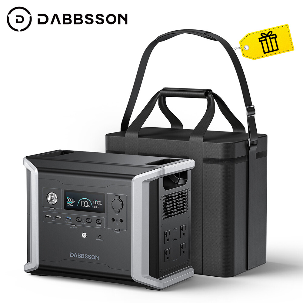 Dabbsson 1330Wh Portable Power Station Max9400Wh LFP Solar Generator for Camping