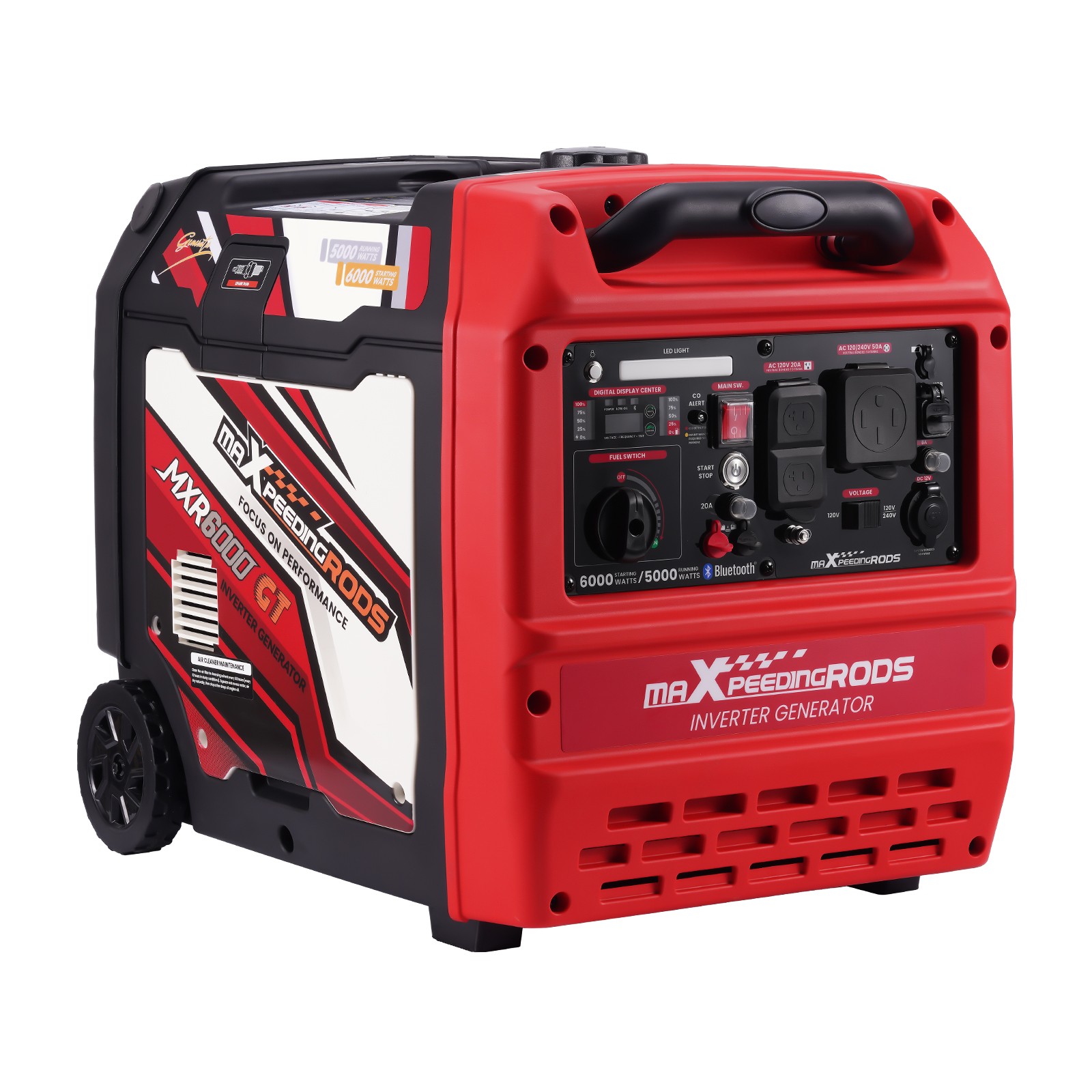 Inverter Generator 6000W for Sensitive Electronics, 120V/240V, Electric Start