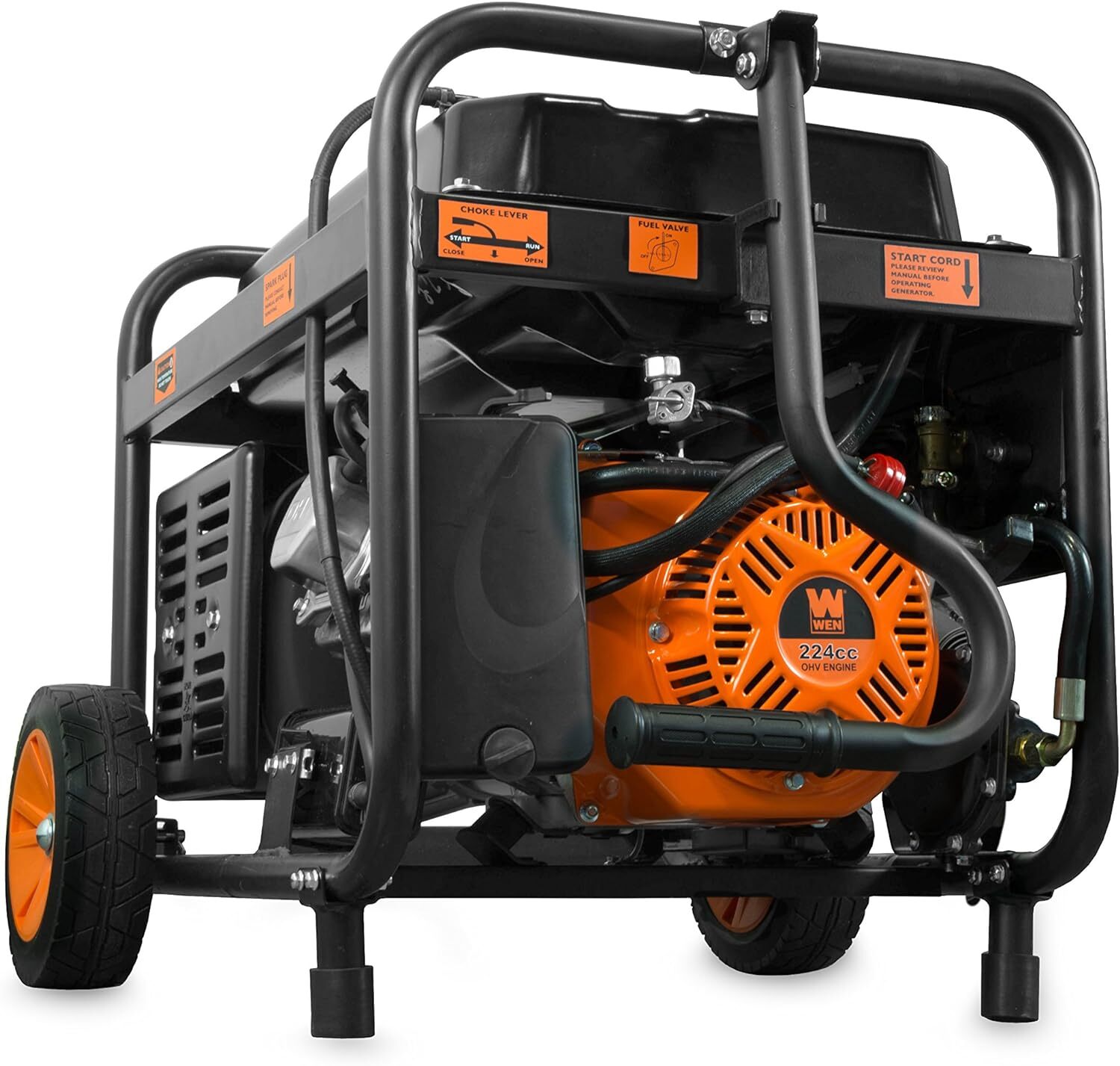 Dual Fuel 120V/240V Portable Generator with, 4750-Watt, CARB Compliant