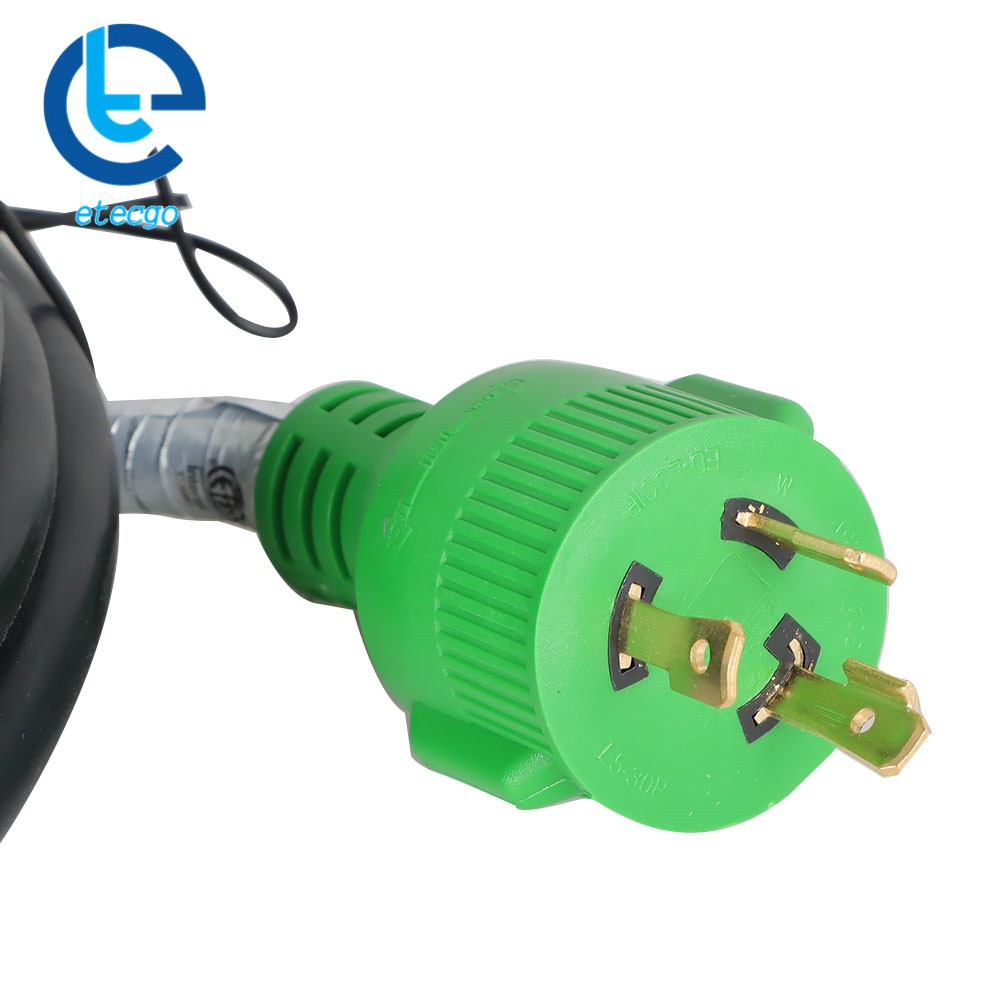 3 Prong 30 Amp Generator Extension Cord 10Feet, NEMA L5-30P/L5-30R 125V